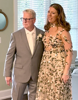 Jim McDevitt with his daughter at her wedding
